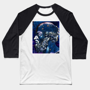 Eratosthenes of Cyrene Dark Night Portrait | Eratosthenes of Cyrene Artwork 5 Baseball T-Shirt